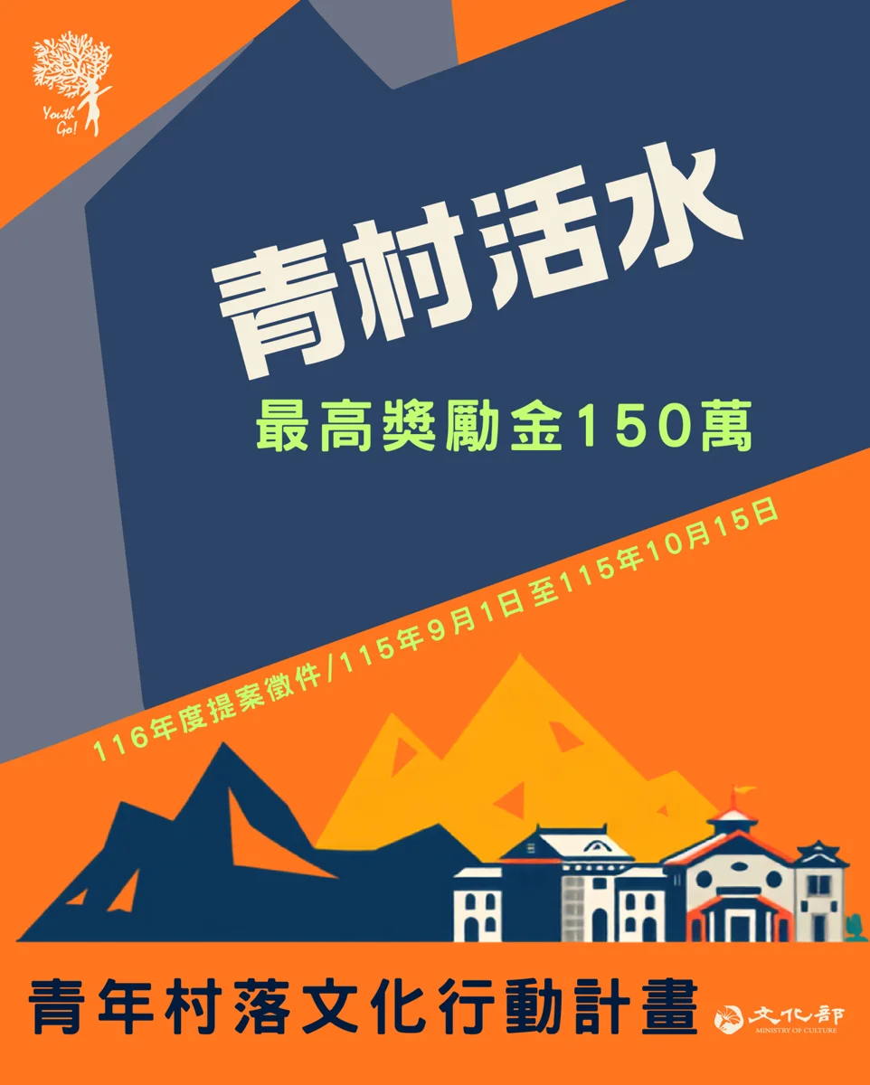 青年站出來!文化部「青年村落行動」徵件起跑,最高補助150萬元