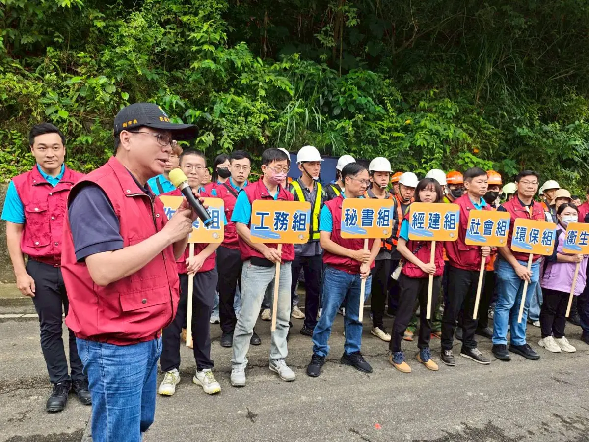 鶯歌防汛備戰!副市長劉和然視察滯洪池、土石流演練,強調「防災優於救災」