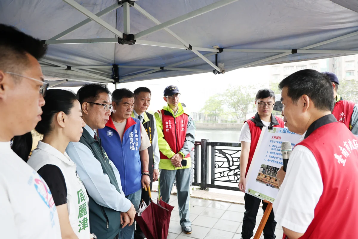 【安平運河不淹了】5千萬防潮工程發威！黃偉哲視察：成功通過大潮考驗