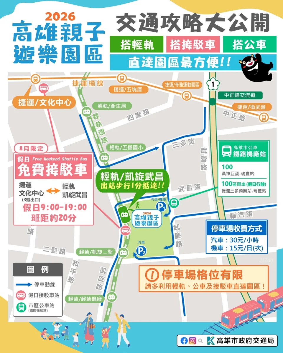 高雄親子遊樂園區8/8盛大開幕!超實用交通指南一次看