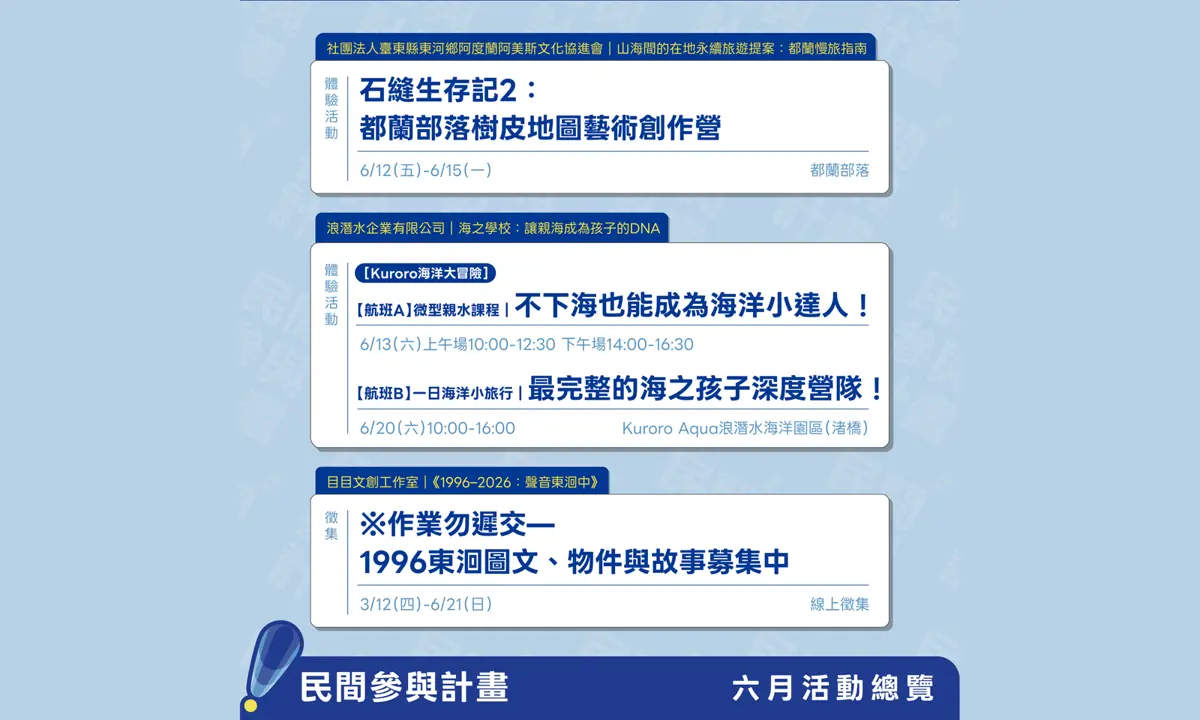 圖片來源:台東藝文平台-藝文活動