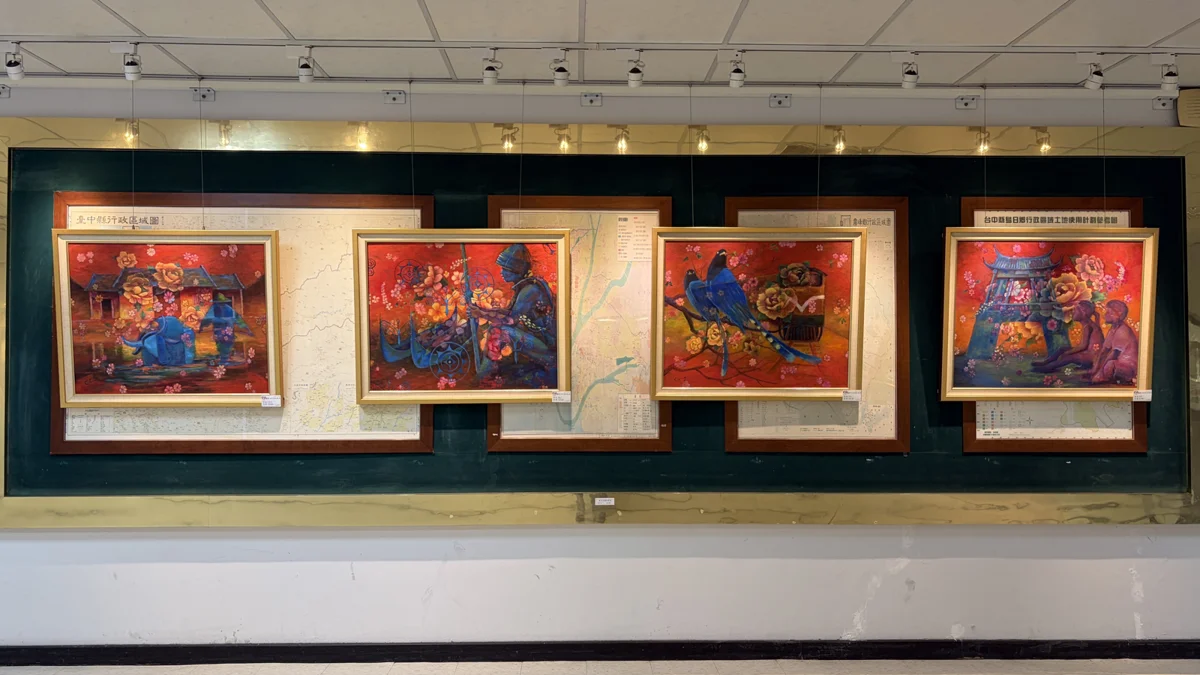 用畫筆跨越癱瘓逆境!口足畫家張家勳油畫個展 大里地政事務所感動登場