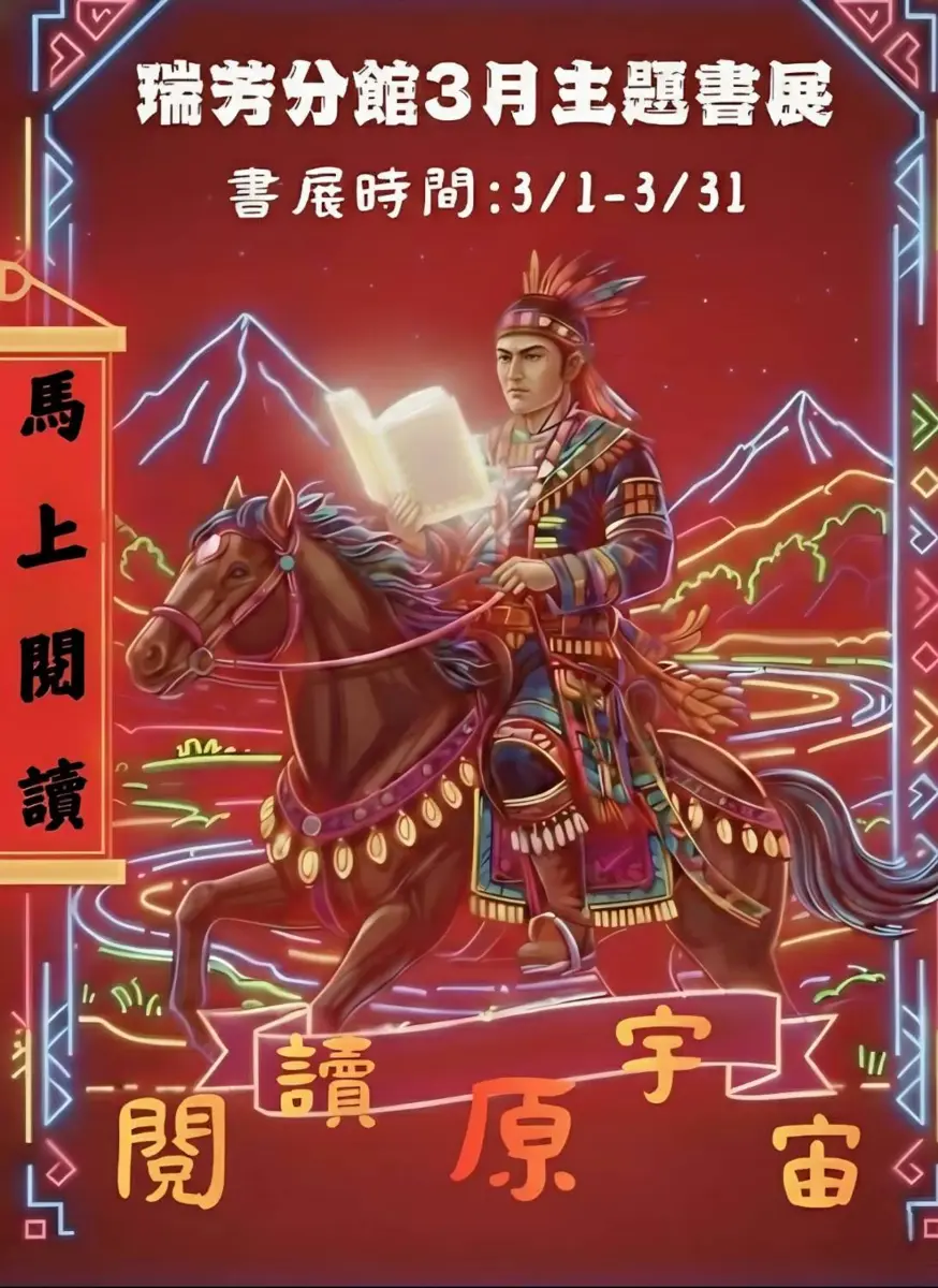 瑞芳三月限定!圖書館變身原民部落,「馬上閱讀」邀你探索多元文化