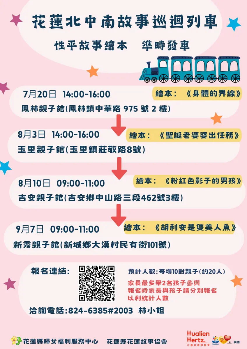花蓮縣北中南巡迴故事列車:吉安親子館站《粉紅色影子的男孩》