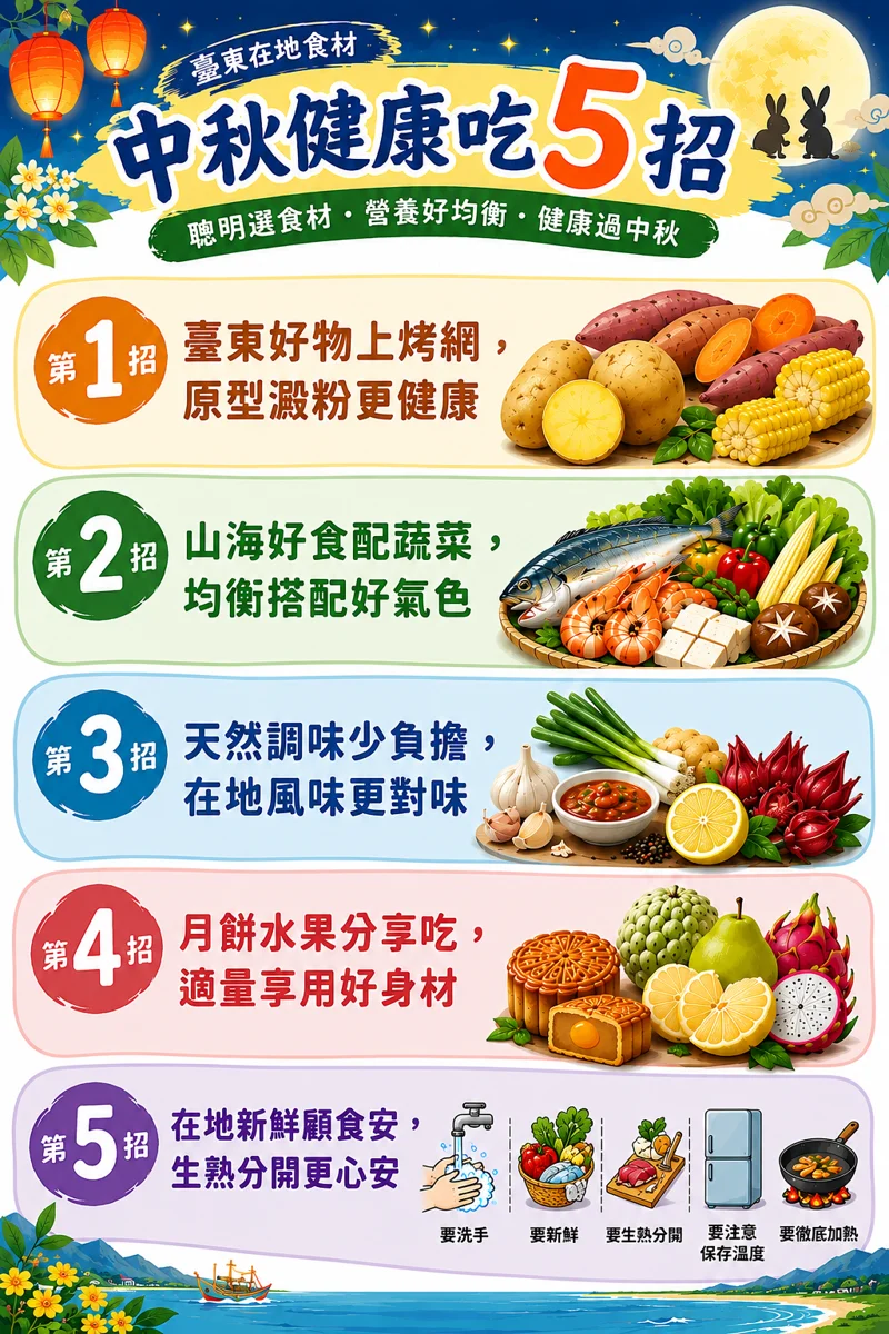 台東中秋烤肉怕變胖?衛生局傳授「健康吃5招」不發胖攻略!