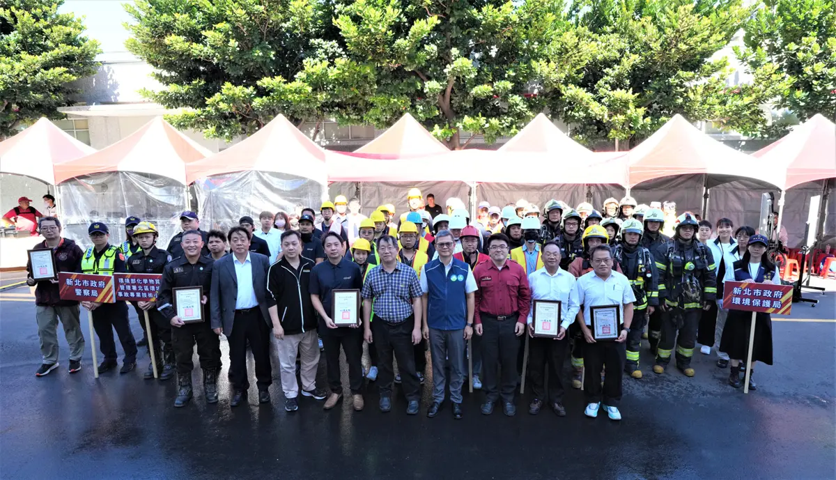 新北鋰電池廠大火怎辦?首創AI空污模擬1小時內預警!泰山百人演練畫面曝光