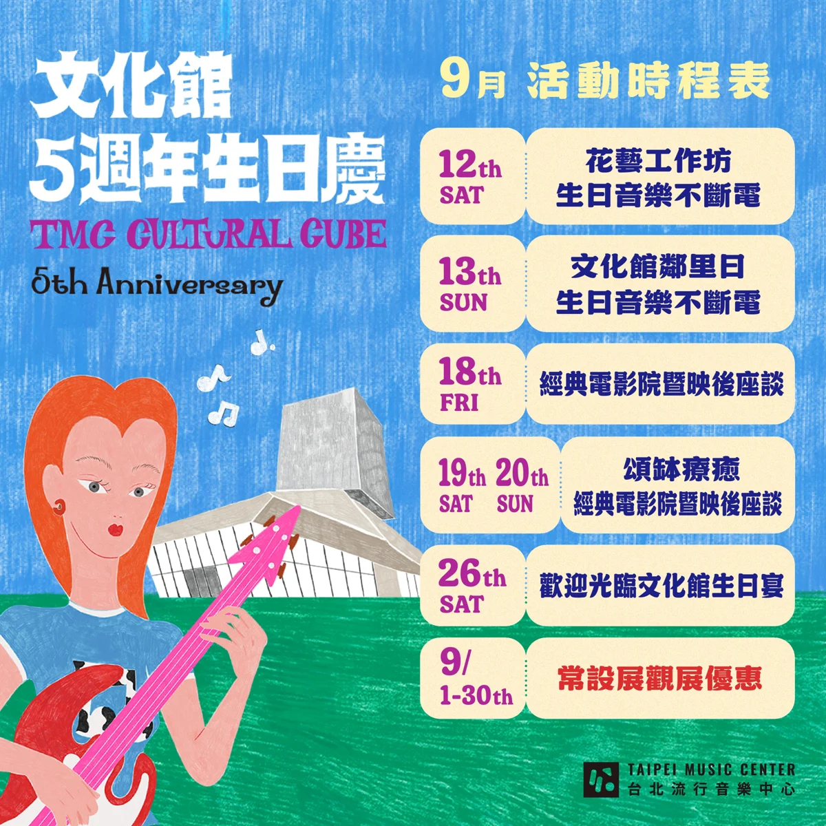 【2026最新】北流文化館5週年生日慶!9月限定「感官練習進行曲」系列活動大公開