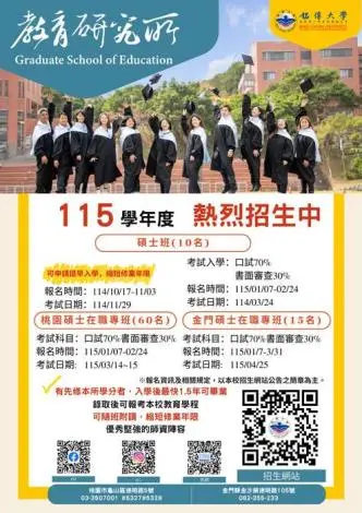 金門教師進修大利多!銘傳碩士在職專班招生中 最快1.5年取得學位