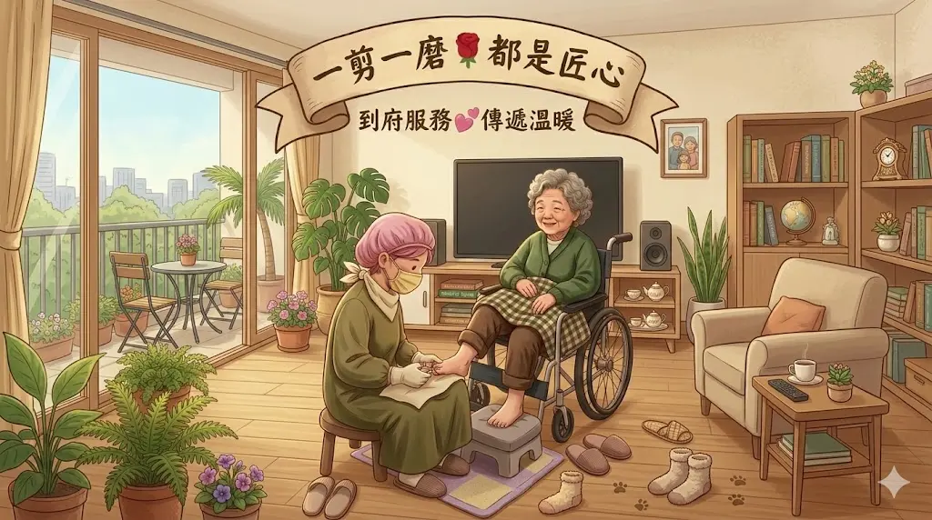 【桃園/新北】用愛與陪伴圓滿照護需求,「百企到府修剪指甲」資深居服經驗點亮失智與臥床長者笑顏