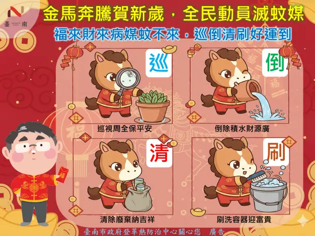 春節出遊防蚊不打烊!台南登革熱風險升溫,黃偉哲籲全民總動員