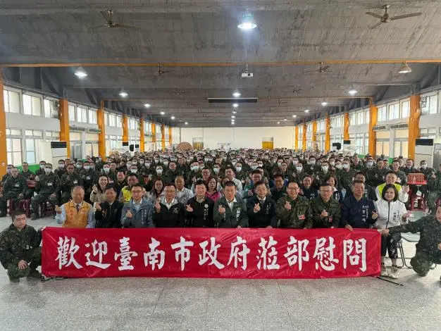 春節前夕暖心探視！南市副市長姜淋煌赴官田203旅 為新訓役男送上最強後盾