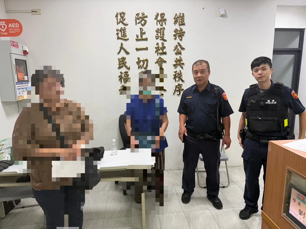 彰化7旬失蹤老婦烈日迷途!二水警暖心安置助母子溫馨團聚