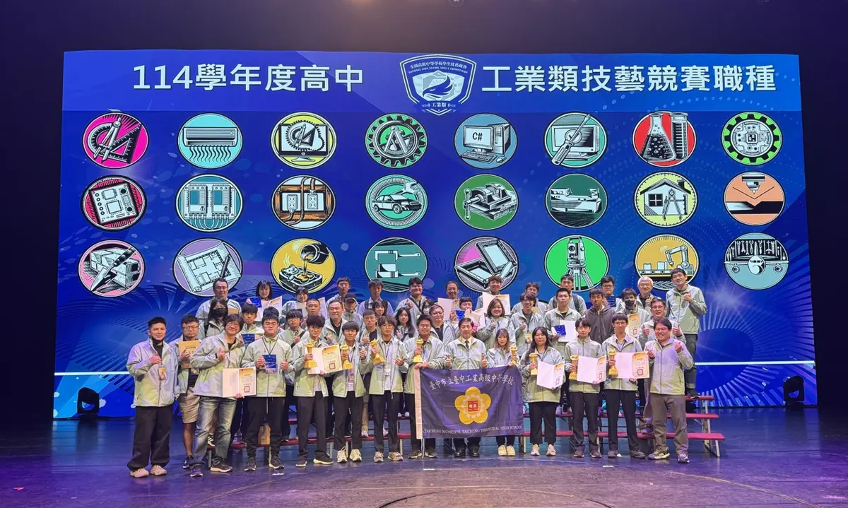台中技職之光!全國技藝競賽狂掃20金,盧秀燕讚:台中囝仔就是讚!