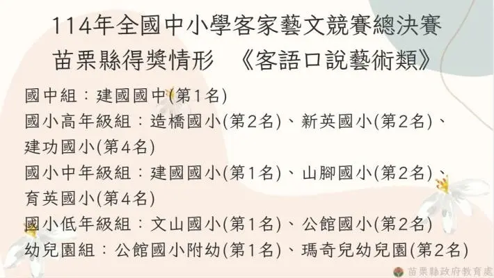 圖片來源:苗栗縣政府