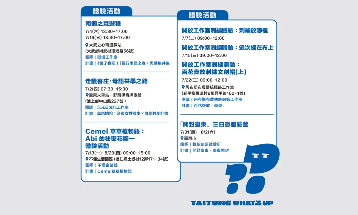 圖片來源:台東藝文平台-藝文活動
