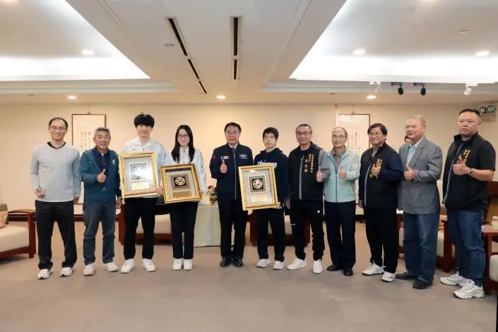 台南之光!聽奧勇奪1金1銀3銅,黃偉哲親自表揚3位「達福林匹克」英雄