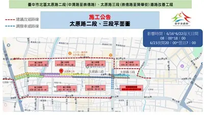 用路人注意！北區太原路6/16起道路施工 交通改道懶人包大公開