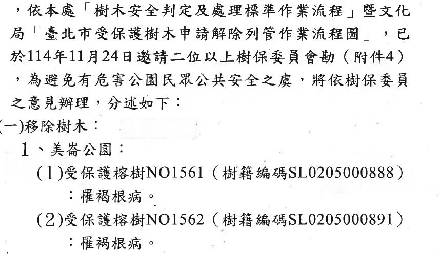 美崙公園正副總統植樹去哪了?公園處揭真相:染褐根病已於4月移除
