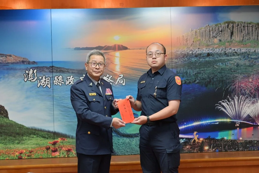 馬公警即時救援化解2起輕生危機 局長公開表揚