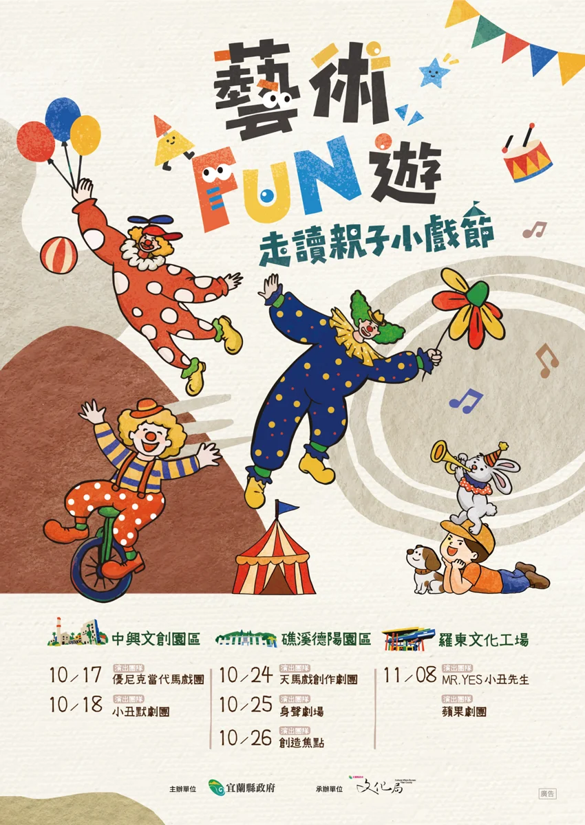 【親子必看】優尼克當代馬戲團10/17進駐中興文創園區!《烏龍馬戲團》免費入場