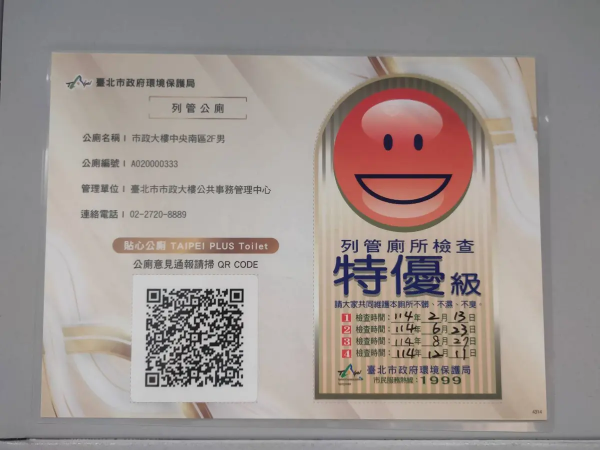 北市公廁滿意度大揭密!QRCode成「數位巡檢員」,異味、髒污通報即時改進