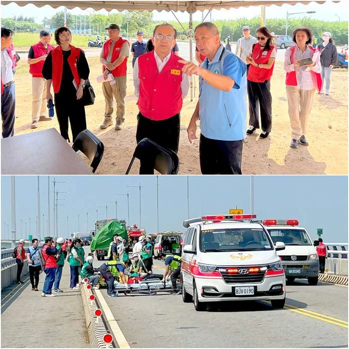 濃霧釀多車追撞?金門大橋「重大交通事故」實兵演練 200人跨海聯手救援