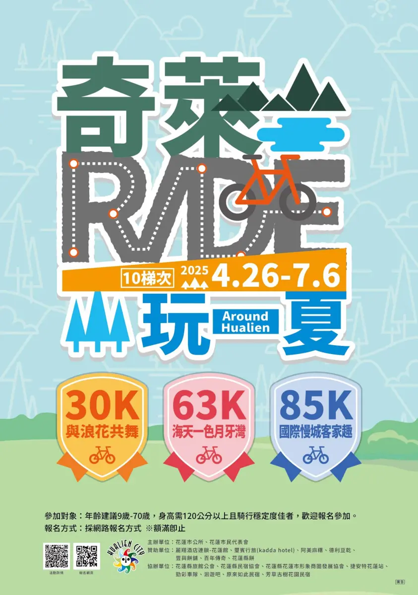2025奇萊玩一夏 單車慢遊花蓮 挑戰三大路線享山海之美