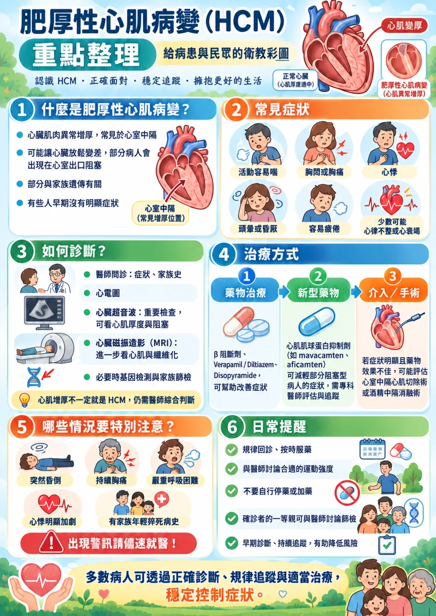 爬樓梯就喘、胸悶甚至暈倒?醫揭「肥厚性心肌病變」警訊與最新治療