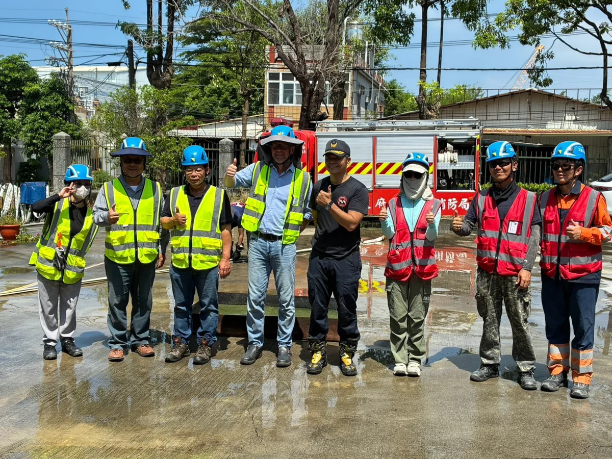 強化工地防火力!高市消防永安分隊攜手跨國企業實兵演練