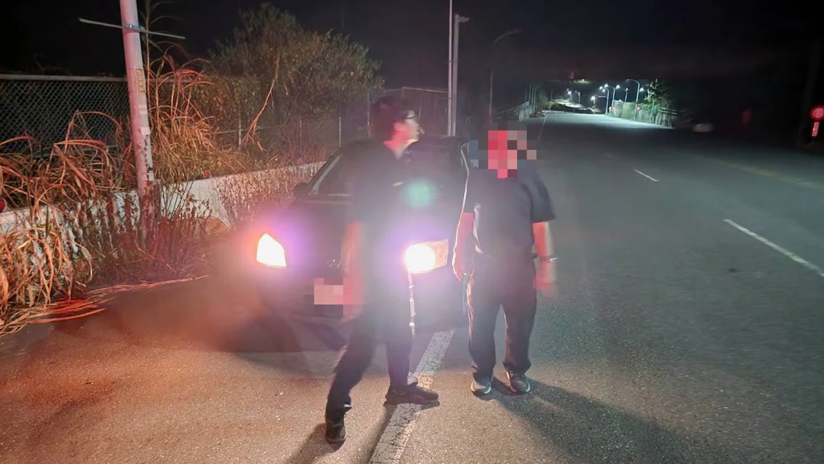 導航帶路誤闖臺東197縣道昏暗山路!關山暖警引領桃園夫妻平安脫困