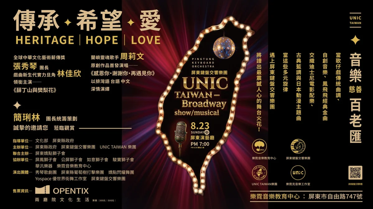 屏東鍵盤交響樂團8/23開演！《傳承．希望．愛》音樂會購票開跑