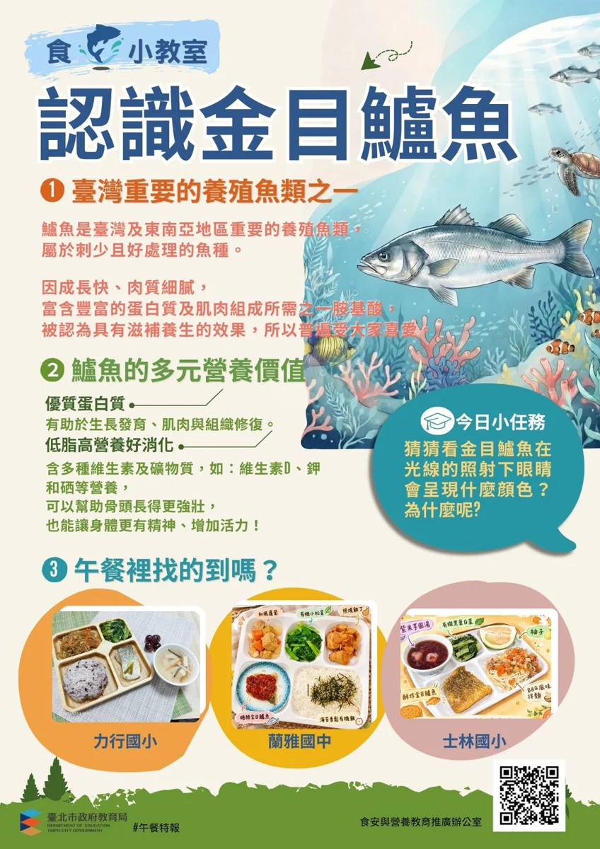 【2026最新】北市國中小免費營養午餐再升級！每週精選雙主菜、13款鮮魚端上桌