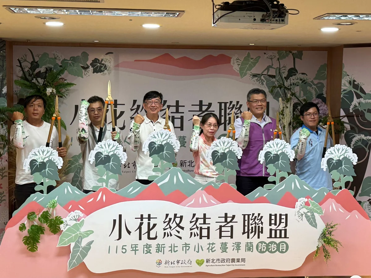 新北小花終結者聯盟成軍!千名志工齊聚移除「綠癌」小花蔓澤蘭