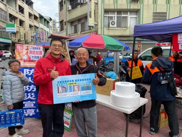 卓蘭峨崙廟走春注意！消防局現場傳授保命2招，春節平安過好年
