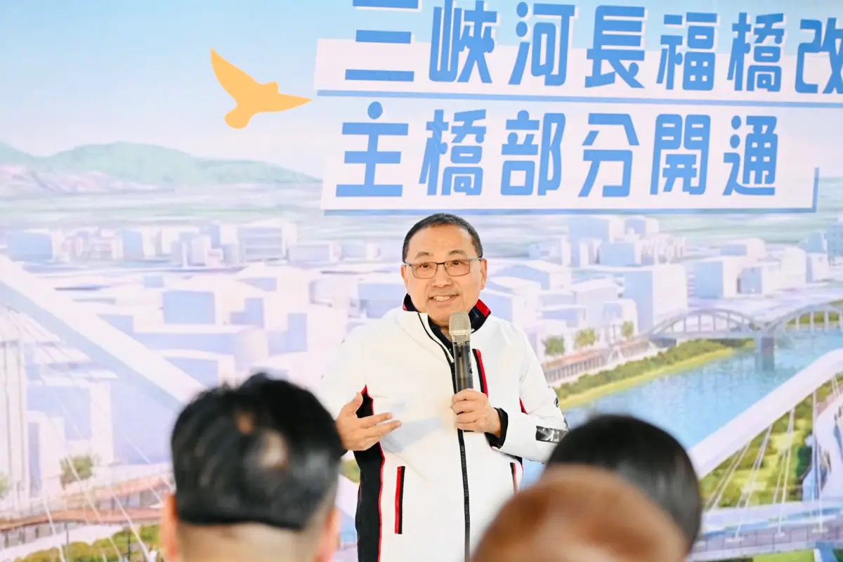 三峽長福橋春節搶先開!侯友宜宣布明早6點開放人行道 7月全線通車