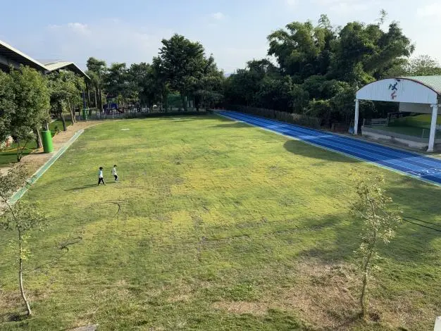 關廟文和國小操場大變身！398萬打造綠色新天地，學生嗨翻：像在草原奔跑