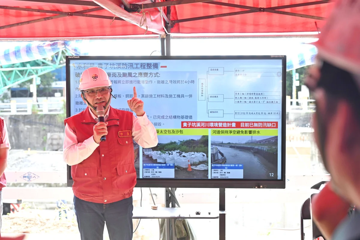 迎戰巴威颱風！侯友宜視察五泰區防汛整備 承諾續推五泰輕軌