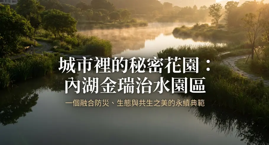 內湖秘境大公開!信義房屋聯手島內散步,帶你走讀「會呼吸的」金瑞治水園區