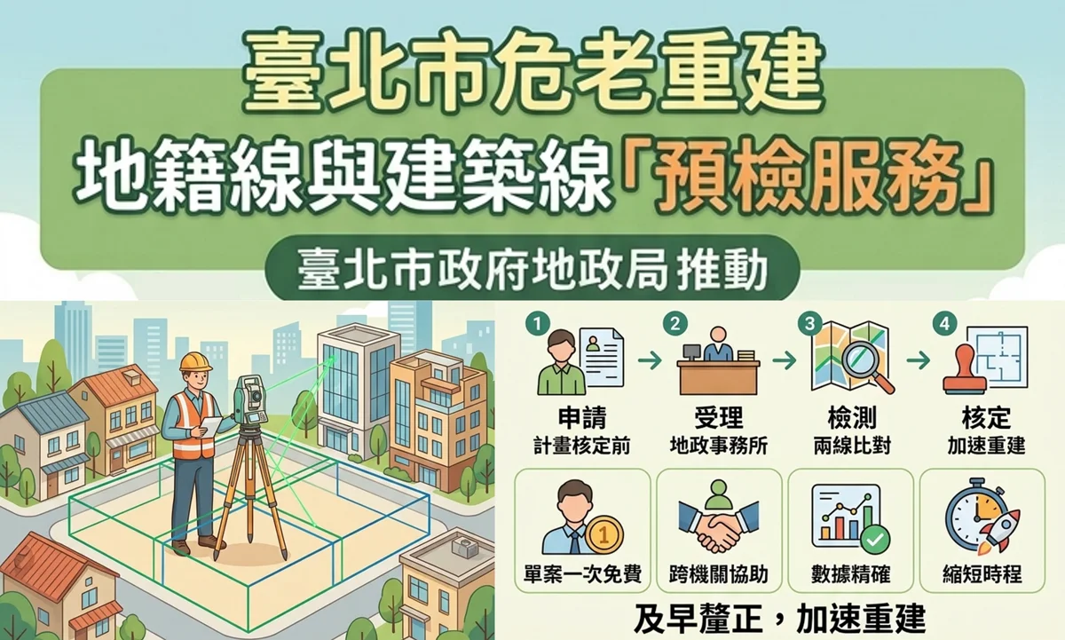 臺北市危老重建大利多!首創「雙線預檢」免費申請 加速都更進程