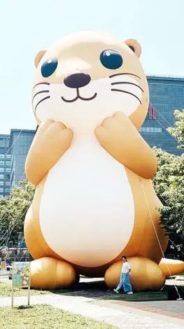 金門金湖鎮新景點:巨型水獺引爆打卡熱潮