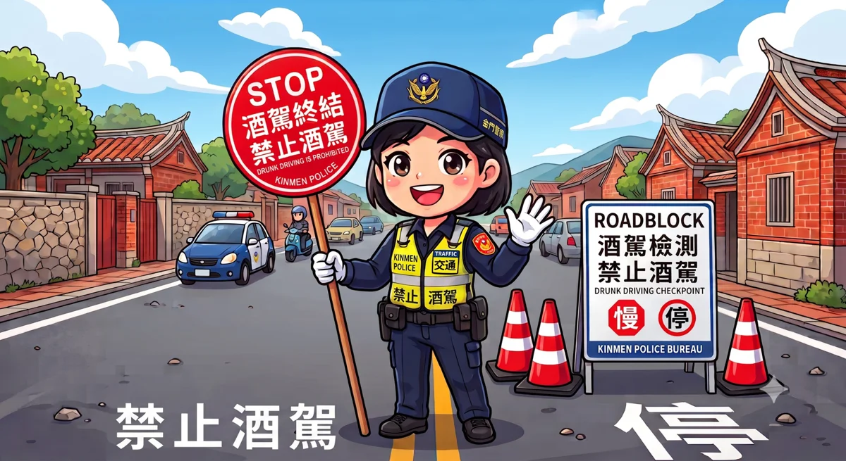 【金門交通速報】酒駕零容忍！警方擴大取締，7成違規遭主動攔查