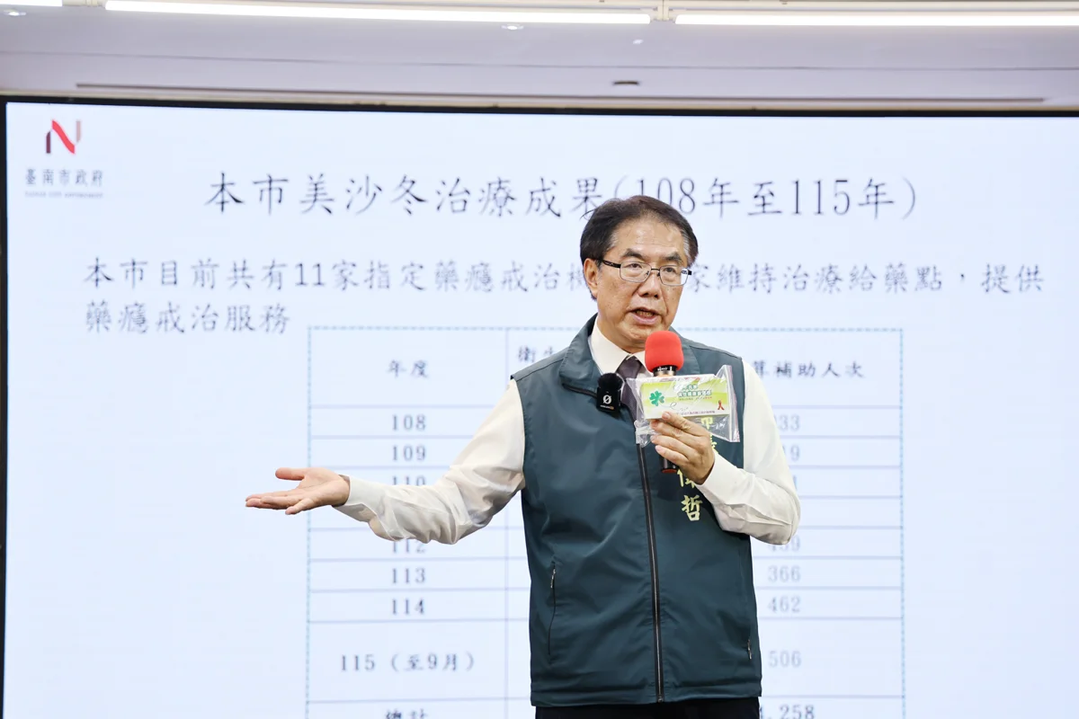 毒品零容忍!台南20年推動「減害與戒治」 藥癮愛滋感染數驟降至1人