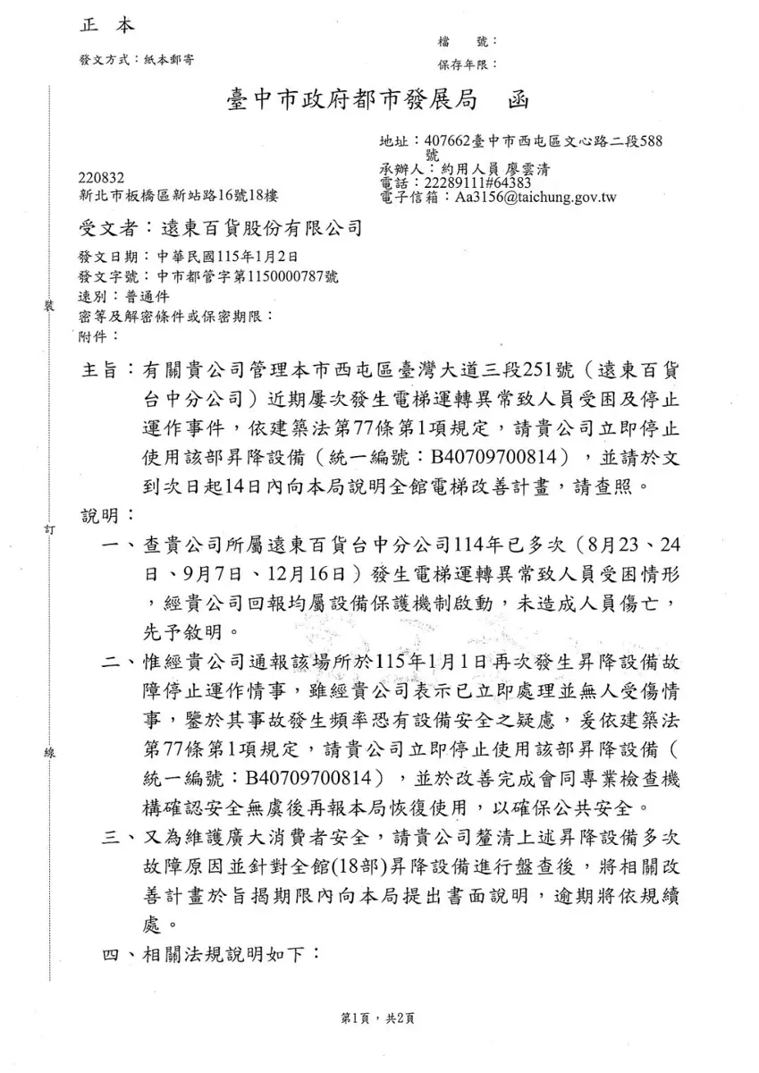 圖片來源:臺中市政府