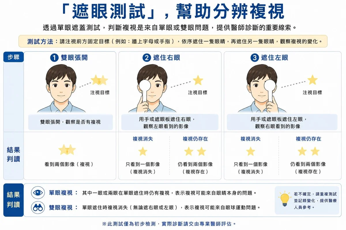 視力模糊竟是腦血管警訊！醫教「1動作」秒測危險雙眼複視