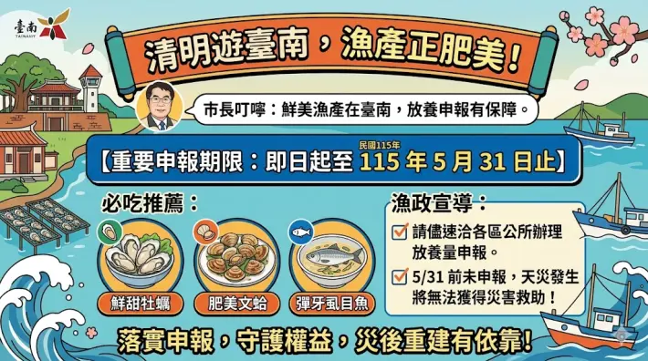 5/31死線!臺南漁民注意:忘做「這件事」恐領嘸天災補助金