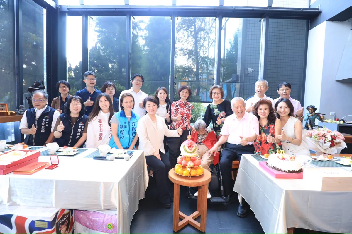 重陽敬老送祝福！盧秀燕探訪大雅百歲阿嬤 揭開長壽一甲子秘訣