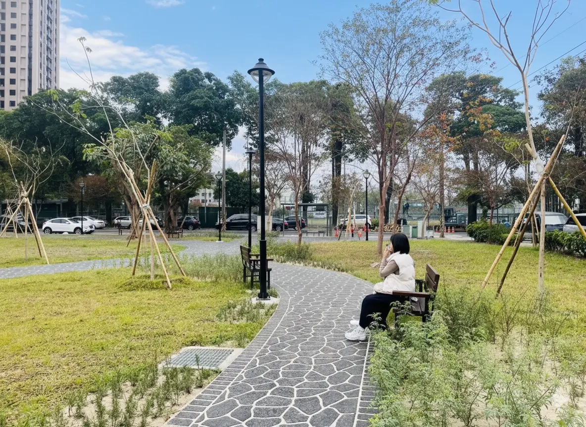 台中東區新景點！「十甲公園」今啟用 香氛花園＋友善步道打造親子綠洲