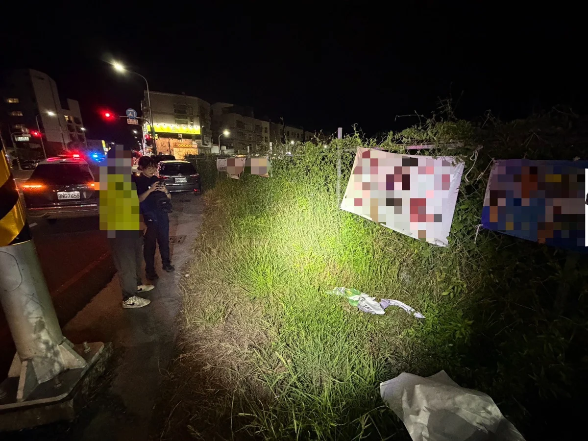 臺東市中興路選舉布條遭惡意破壞!警調監視器火速揪出涉案男