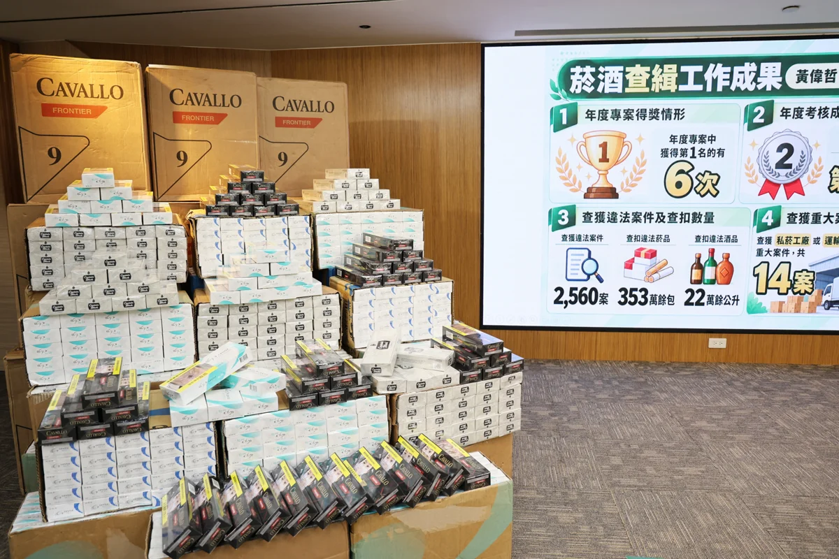 【在地頭條】市價破1300萬!將軍漁港破獲逾10萬包私菸,黃偉哲頒3萬元獎勵海巡英雄