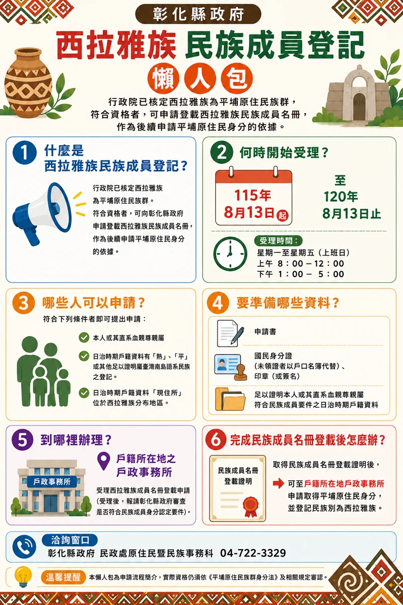 西拉雅族身分認定8/13起開放申請!申請條件、準備文件懶人包一次看